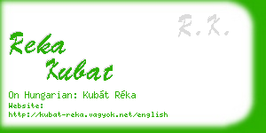 reka kubat business card
