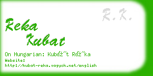 reka kubat business card